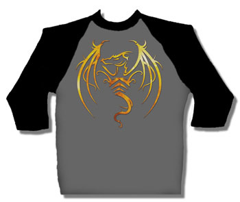 Tribal Dragon baseball shirt